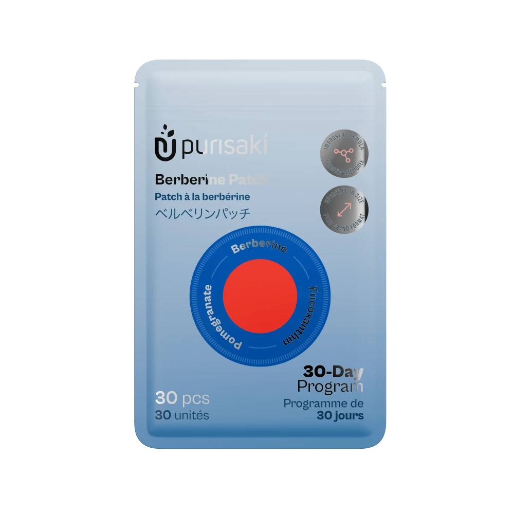 Purisaki Berberine Patch — Improved Formula 30 Pcs 30-Day Program Japan Quality
